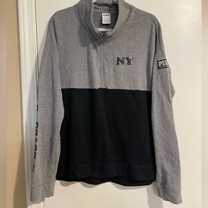 Victoria's Secret PINK New York Statue of Liberty Sequin Quater-Zip Pullover L